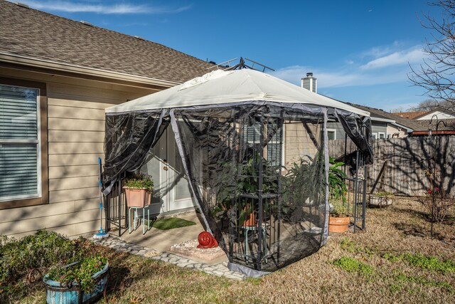 view of outbuilding with a gazebo