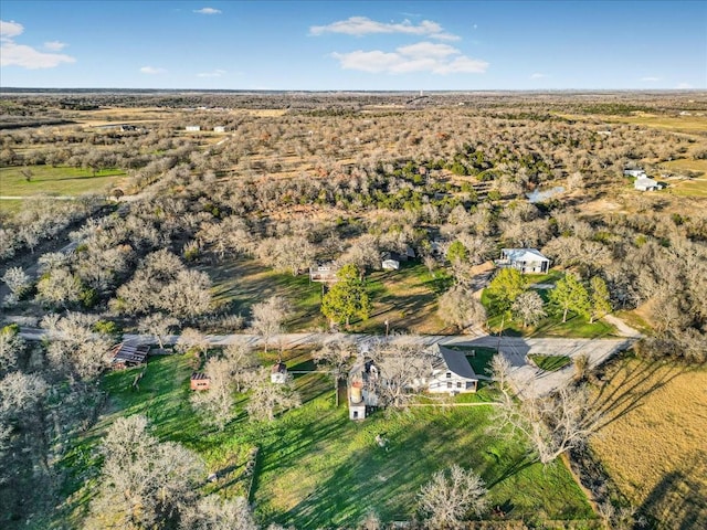 aerial view featuring a rural view