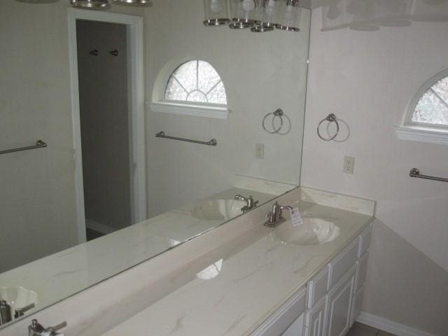 bathroom with vanity