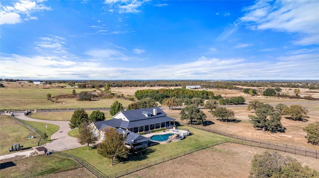 bird's eye view featuring a rural view