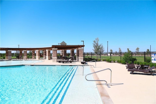 view of pool with a patio area