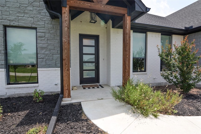 property entrance with a porch