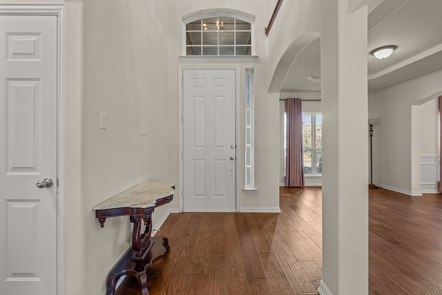 entryway featuring wood-type flooring