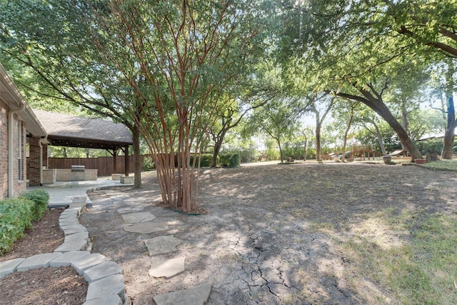 view of yard featuring a patio area