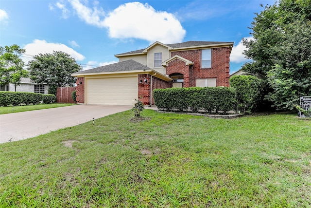 view of front property featuring a front lawn