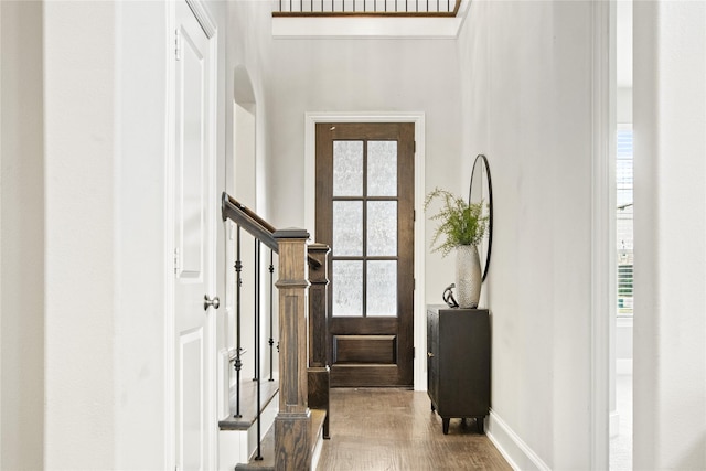 interior space with wood-type flooring