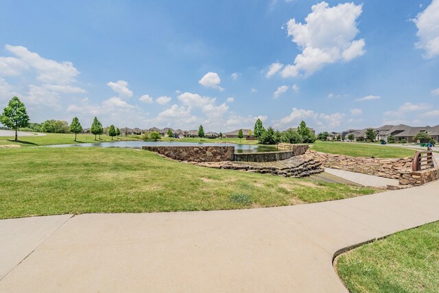 view of yard with an outdoor living space and a patio