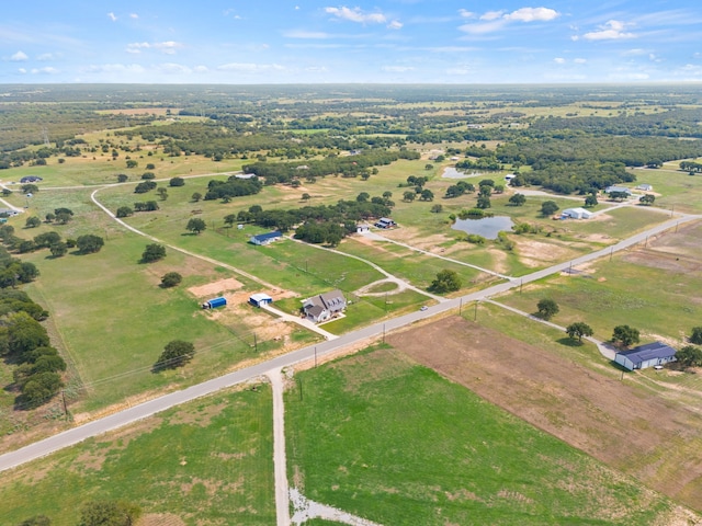 aerial view featuring a rural view