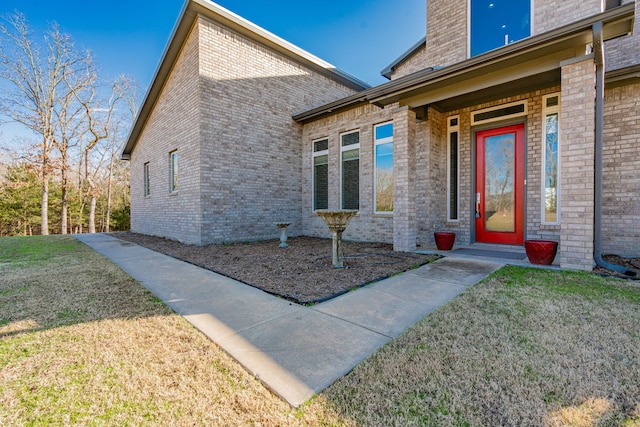 exterior space featuring a lawn