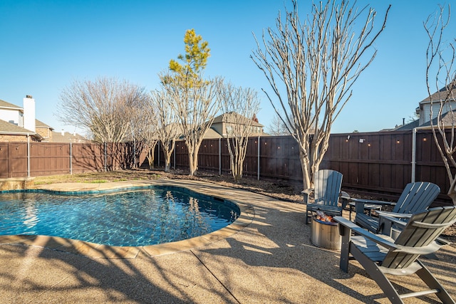 view of pool featuring a patio area