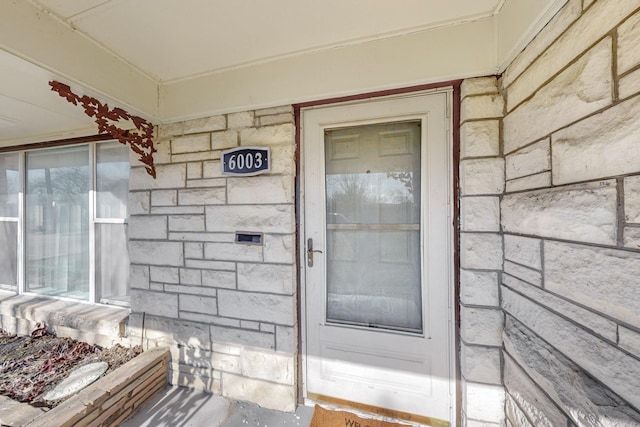 view of doorway to property