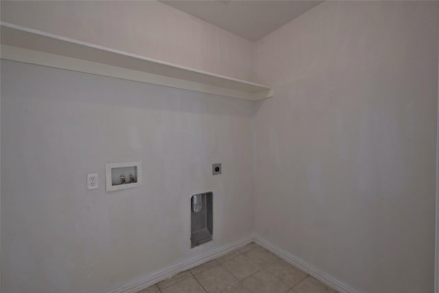 clothes washing area featuring electric dryer hookup and washer hookup