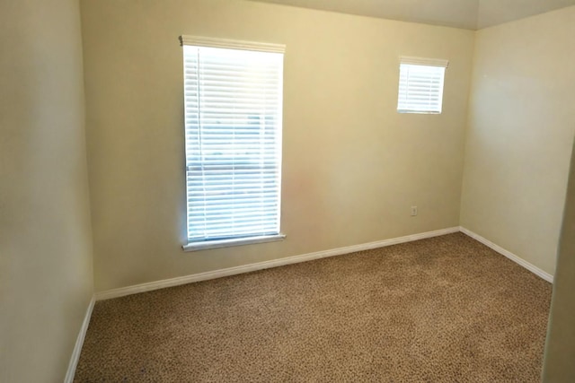 carpeted empty room featuring a wealth of natural light