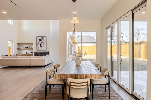 dining room featuring hardwood / wood-style flooring