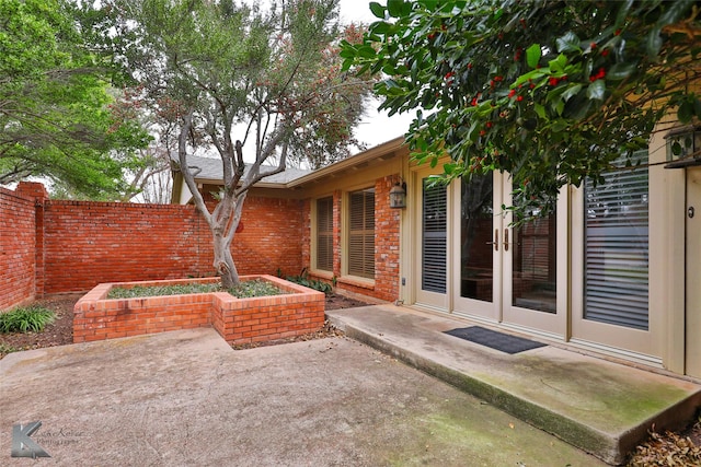 view of patio with french doors