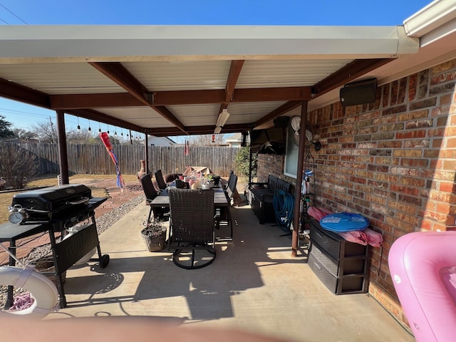 view of patio / terrace featuring grilling area