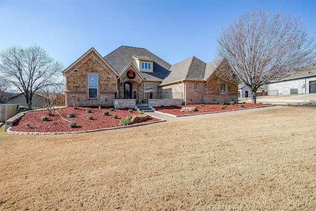 view of front of house with a front yard