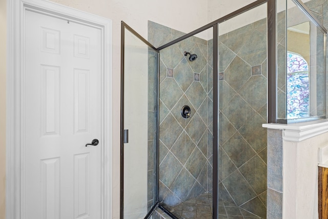 bathroom with an enclosed shower