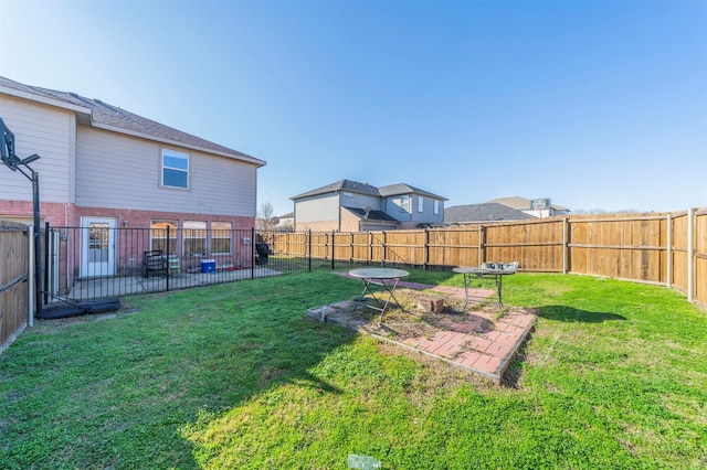 view of yard with a patio area