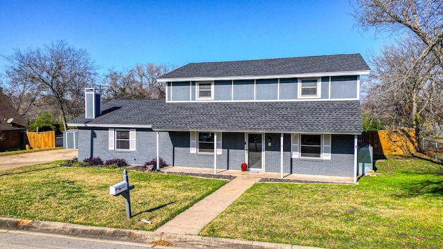 view of property with a front yard