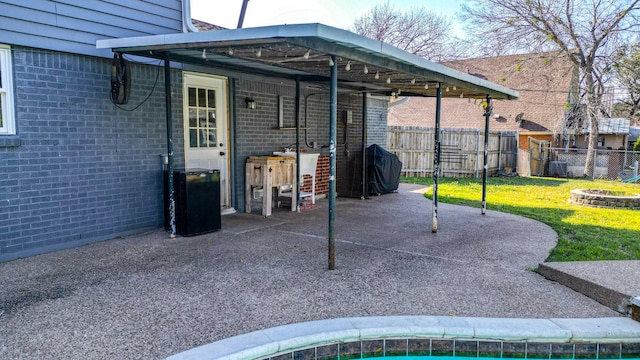 view of patio / terrace featuring area for grilling and central AC unit