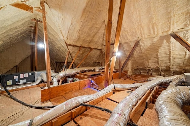 view of attic