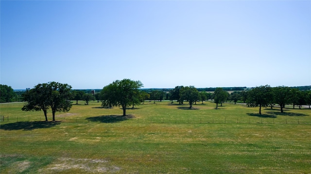 surrounding community featuring a rural view and a yard