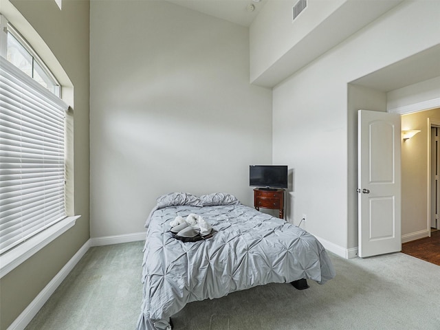 bedroom with carpet floors