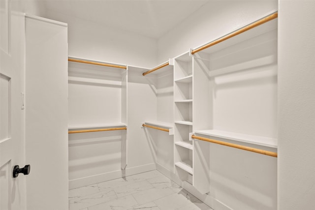 view of walk in closet