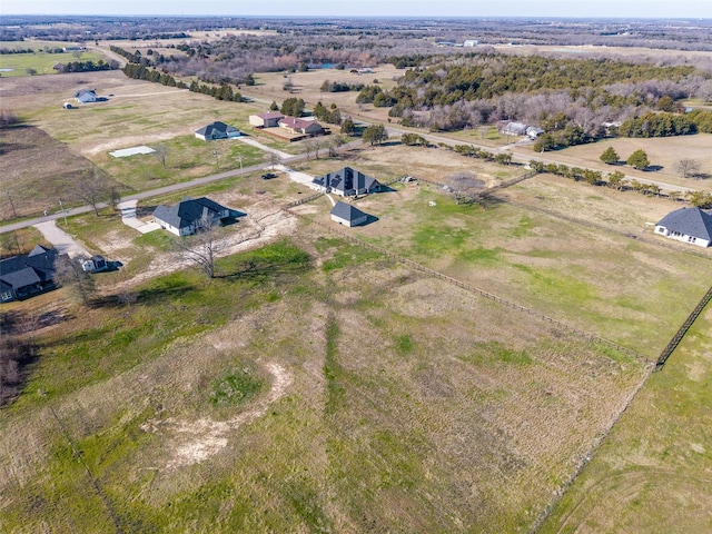 drone / aerial view featuring a rural view