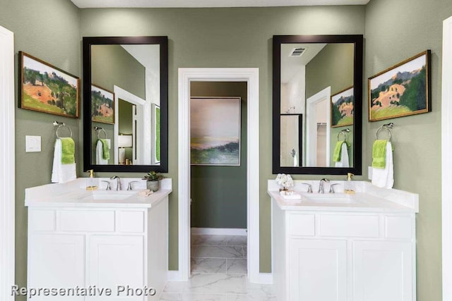 bathroom featuring vanity