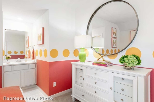 bathroom featuring vanity