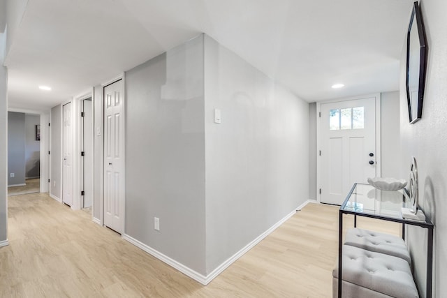 foyer featuring light hardwood / wood-style flooring