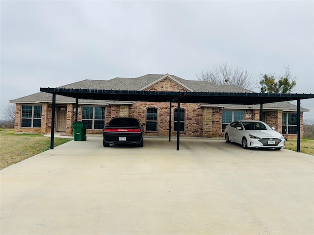 ranch-style home with a carport