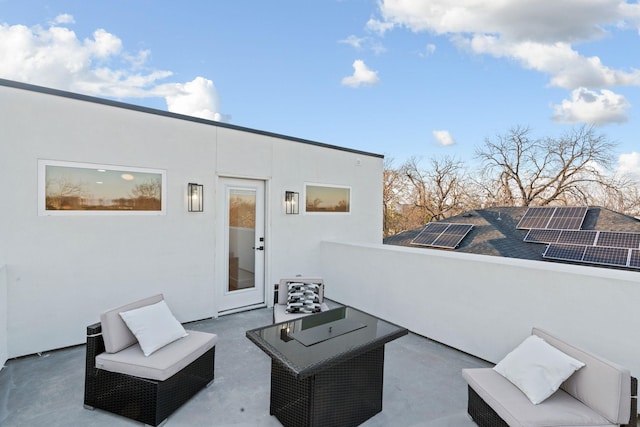 view of patio with an outdoor living space