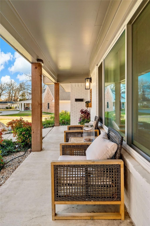 view of patio / terrace featuring covered porch