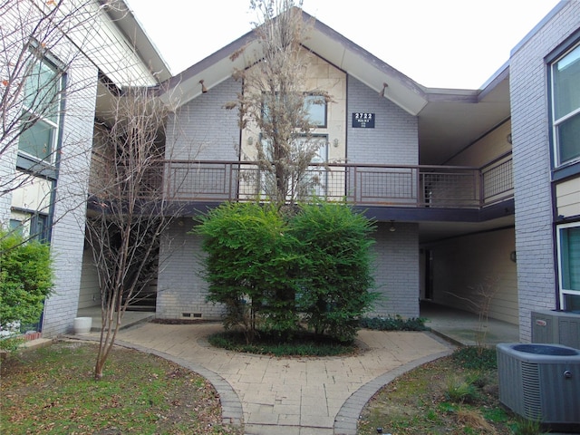 exterior space with central air condition unit