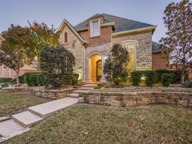 view of front of house featuring a front yard