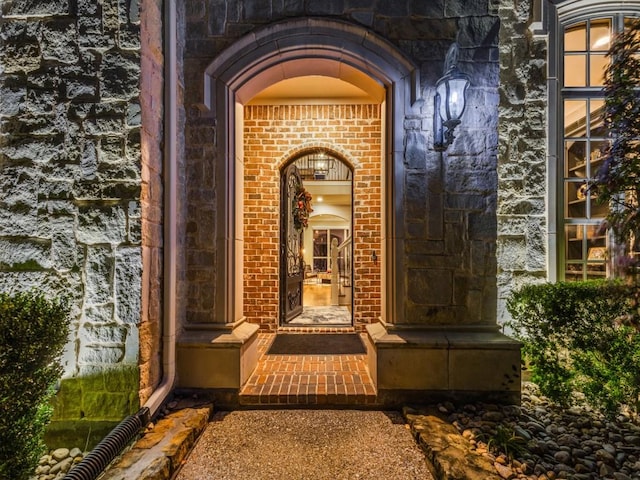 view of doorway to property