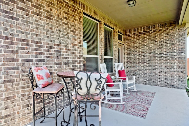 view of patio featuring covered porch