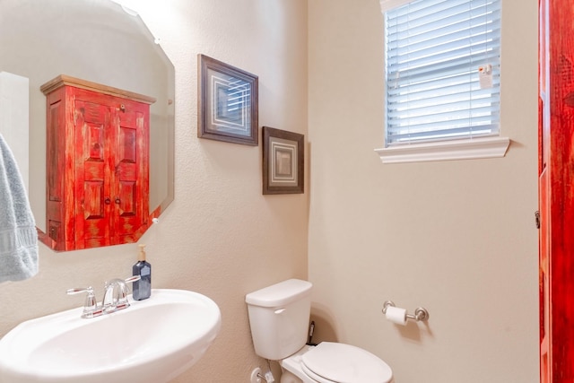 bathroom with toilet and sink