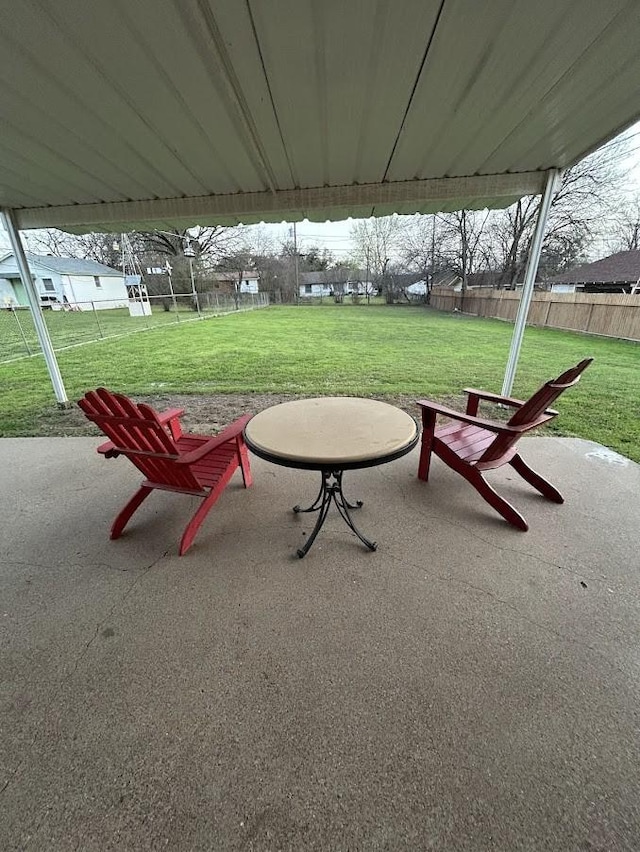 view of patio with fence