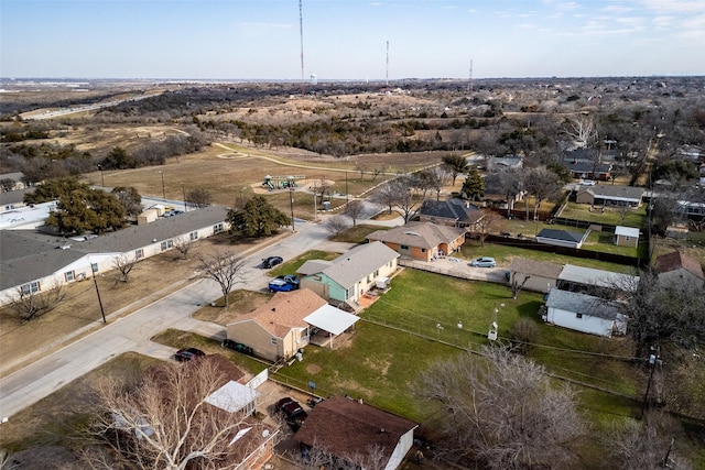 drone / aerial view with a residential view