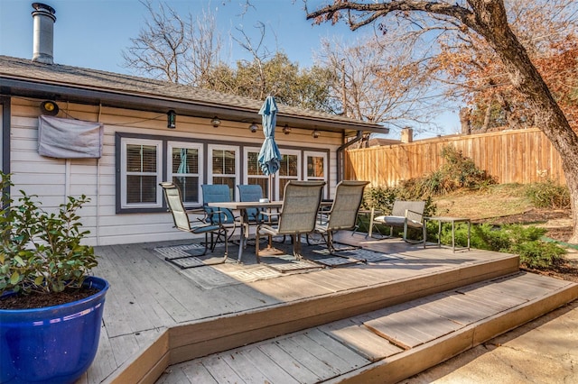 view of wooden deck