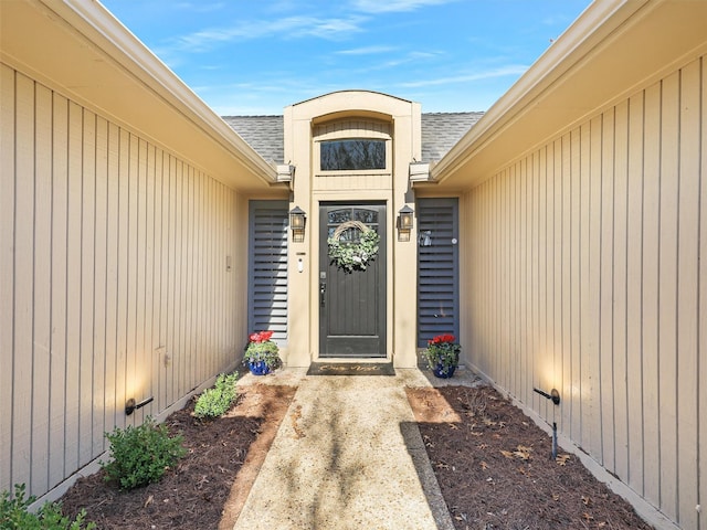 view of doorway to property