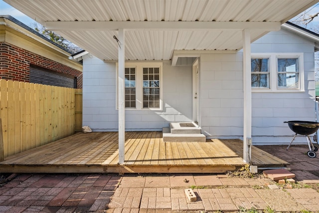 702 N Church St, Decatur, TX 76234 - view of wooden terrace