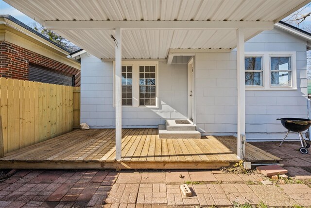 702 N Church St, Decatur, TX 76234 - view of wooden deck