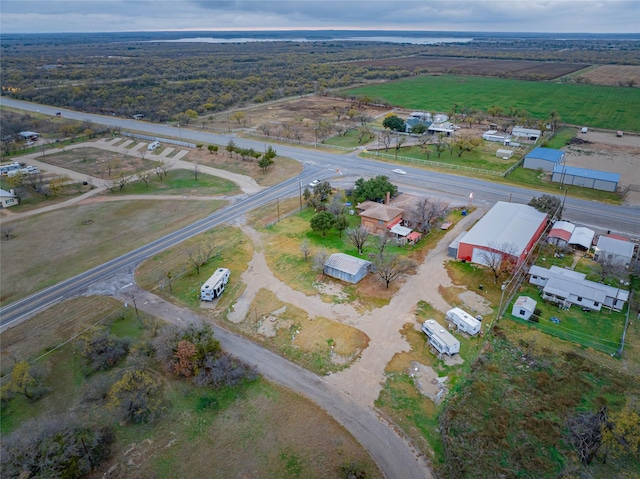 drone / aerial view with a rural view