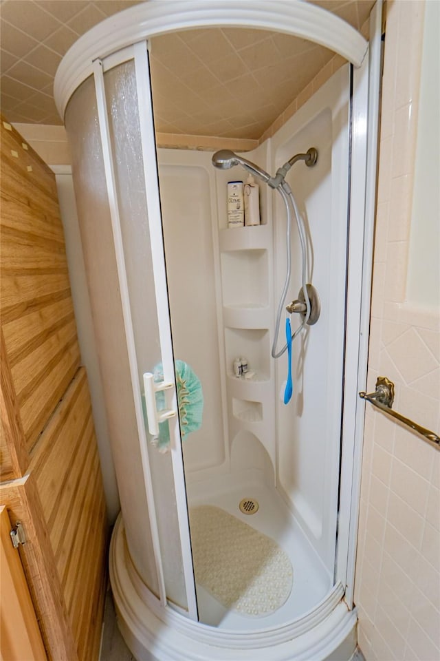 bathroom with an enclosed shower