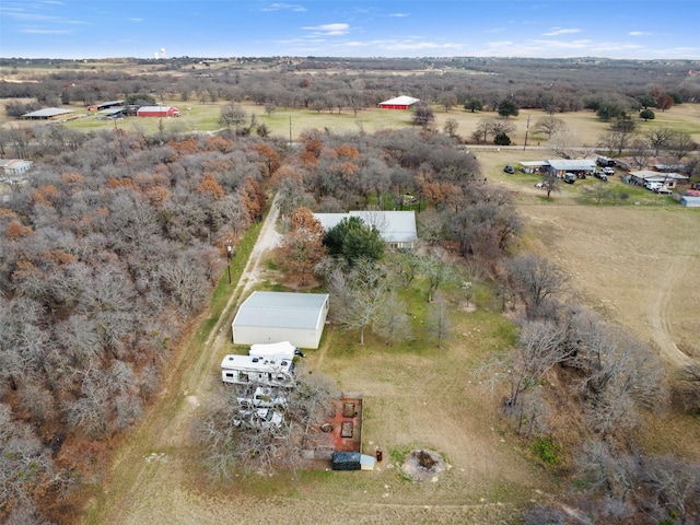 aerial view with a rural view